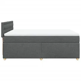 vidaXL Boxspringbett 160 x 200 cm Dunkelgrau