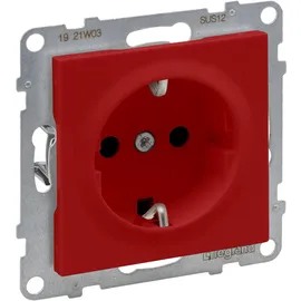 Legrand SEANO Schutzkontakt-Steckdose, Steckklemmen, 16 A, 250 V, mit erhöhtem Berührungsschutz, rot 765122