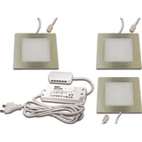 Hera Hera, Wandleuchte + Deckenleuchte, LED Einbauleuchte 3er-Set ww, edel 3er Set #61060531002, 61060531002 (312 lm)