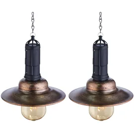 ETC Shop Außen Solar Hängelampe LED rost 2 St.