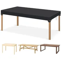 Luxuskollektion Gartentisch Abdeckung 150x90x15cm Schwarz - Schwarz