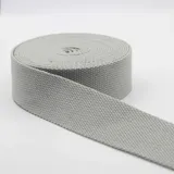 5 m Gurtband, Baumwolle, schwer, dick, Grau (49), 3 cm