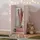 [en.casa] Kinderkleiderschrank Sandnes 123 x 60 x 40 cm Holznachbildung weiß rosa
