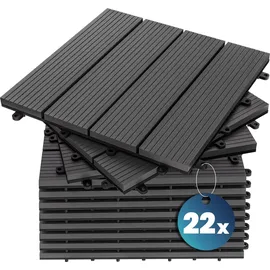 DEUBA WPC Casaria Klassik anthrazit 30 x 30 cm 22 St.