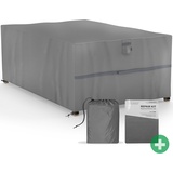Sanzaro Abdeckung für Sitzgruppen Winterfest - RipStop-Technologie mit 600D Oxford Gewebe 320g, Reißfest & UV-Beständig, Wasserdichte Abdeckhaube