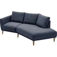 2,5-Sitzer "Elvis", grau (anthrazit), B:220cm H:80cm T:127cm, 79% PES; 21% PP, ATLANTIC HOME COLLECTION, Sofas, Polsterecke mit offenem Ende im skandinavischen Stil, Massivholzfüße
