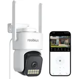 Reobiux 1080P Überwachungskamera Aussen, PTZ Outdoor 2,4/5Ghz WLAN IP Kamera Überwachung Außen, Kamera Outdoor mit Automatische Verfolgung, 24/7 Aufnahme, Farbe Nachtsicht, Zwei-Wege-Audio, IP66