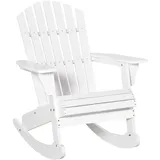 Outsunny Adirondack Gartenstuhl 77 x 94 x 97 cm weiß 1 St.