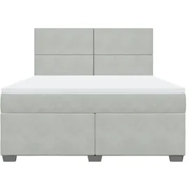 vidaXL Boxspringbett 180 x 200 cm Hellgrau
