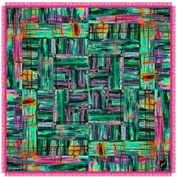 EKKO TRIP - Grün pinkes Wolltuch - GERMENS