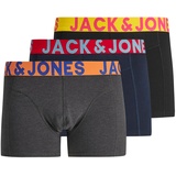 JACK & JONES Jack&Jones 3er-Set Boxershorts Crazy SOLID 12151349 Bunt XL