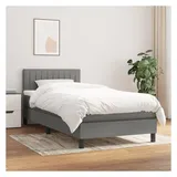 vidaXL Boxspringbett 100 x 200 cm Dunkelgrau