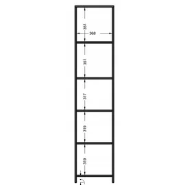 matkam Schrank Holzwerkstoff 40x182x35 cm Anthrazit