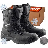 Arbeitsstiefel 41 Schaufel Winter hoch Leder isoliert SNOWS S3 SRC - Schwarz - 41
