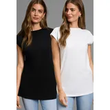 LAURA SCOTT Longshirt in schwarz+weiß | Gr.: 44/46,