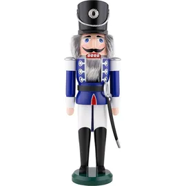 Seiffener Volkskunst eG Seiffener Volkskunst Nussknacker Husar blau Größe 50 cm