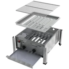 ChattenGlut Gasbräter 2-flammig 7,3 kW 480 x 530 x 270 cm Edelstahl inkl. Rost