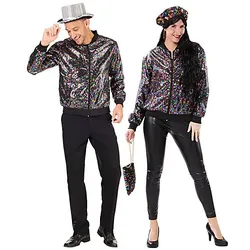 Pailletten-Jacke unisex, bunt
