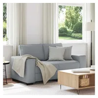 vidaXL 2-Sitzer-Sofa Hellgrau 160x77x82 cm Stoff