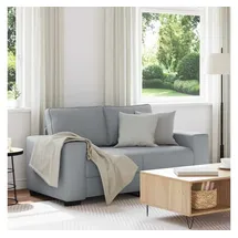vidaXL 2-Sitzer-Sofa Hellgrau 160x77x82 cm Stoff