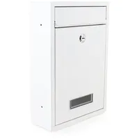 BITUXX Kompakter Mini Briefkasten Weiß