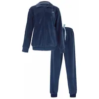Tenderness Hausanzug Damen Nikki Homewearanzug (2 tlg) Klassisches Design blau S