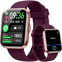 Smart Watch mit Bluetooth Anrufe,110+ Sportuhr IP68 Fitnessuhr mit Herzfrequenzmonitor - Schwarz