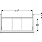 Geberit iCon Waschtischunterschrank, 2 Schubladen, weiß matt/Griff weiß matt