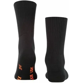 Falke Unisex Socken Walkie Light U So Wolle Funktionsmaterial einfarbig 1 Paar, Schwarz Black 3000, 46-48