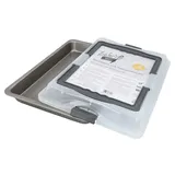 Birkmann Backblech mit Transporthaube BAKER`S Best 42x28.5 cm Backblech, Grau