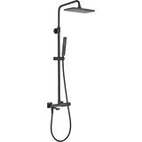 Laveo Duschsäule mit LAVEO Tores Wasserhahn, schwarz