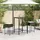 vidaXL 3-tlg. Gartenbar-Set mit Kissen Schwarz Poly Rattan