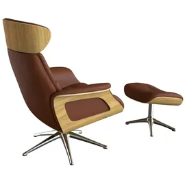 flexlux Relaxsessel Clement 83 x 112 x 125 cm Braun mit Kopfverstellung