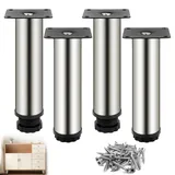 4 Stück Möbelfüße Verstellbar, 15cm Möbelfüsse, Schrankfüße, Schrankfüsse, Sofafüße, Schrankbeine, Schrank Füße für Regalfüße Möbelfuß Möbelfuss Stühle Tisch Schreibtisch Couch Sofa Füße Beine