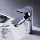 AM.PM mit Pop-Up Ablaufventil für Waschbecken Wasserhahn Bad Chrome Waschtischarmatur mit Ablaufgarnitur 1 1/4 Zoll Messing Ventil Ablauf