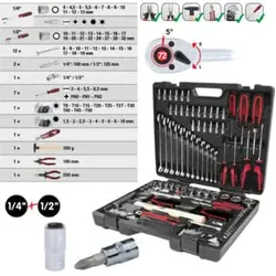 KS Tools 1/4 Zoll+3/8 Zoll+1/2 Zoll CHROMEplus Universal-Werkzeug-Satz, 97-tlg.