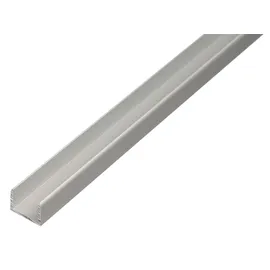 GAH Alberts Alberts U-Profil selbstklemmend | Aluminium, silberfarbig eloxiert | 2000 x 22,5 x 22 mm