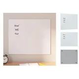 vidaXL Magnettafel Wandmontage Weiß 60x50 cm Hartglas