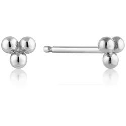 ANIA HAIE - MODERN TRIPLE BALL STUD EARRINGS - silber