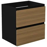 duschspa Waschtisch Unterschrank Waschbeckenunterschrank Waschtischunterschrank Badschrank, 50-120cm Hängeschrank, Matt / Hochglanz schwarz 50 cm x 52 cm x 38.5 cm