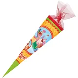 Schultüte / Zuckertüte / Länge: 35cm / rund / "Sorgenfresser"