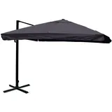 MCW Ampelschirm A96 3x3m Alu Flap Anthrazit ohne Ständer Drehbar