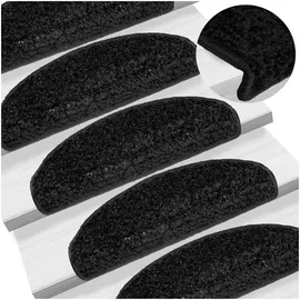 vidaXL Stufenmatte 65 x 21 cm Schwarz