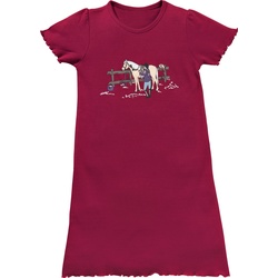 Erwin Müller, Mädchen, Pyjama, Kinder-Nachthemd, Rot, (134, 140)