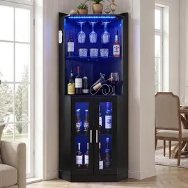 Vevor Weinregal 50 x 50 x 170 cm Schwarz