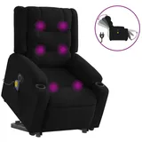 vidaXL Elektrischer Massagesessel mit Aufstehhilfe Schwarz Stoff
