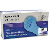 CRDLIGHT Nitrilhandschuhe 1000 Stück Blau EN 455 Puder frei Einweghandschuhe Nitril Handschuhe Einmalhandschuhe 10 Karton a 100 Stück Größe M Untersuchungshandschuhe