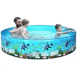 Rosvola - Sommer-kinderpool – Kein Aufblasen – Kinder-wasserpool – Hundepool – Außenpool – Nicht Aufblasbar – 152 X 25 Cm