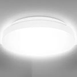 B.K.Licht Deckenlampe 1 rund 28,8 cm weiß