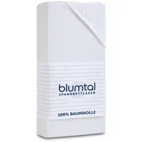Blumtal Spannbettlaken Baumwolle-Jersey 140 x 200 cm weiß 1 St.